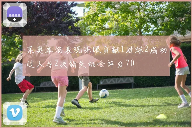 莱奥本场表现亮眼贡献1进球2成功过人与2次错失机会评分70